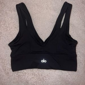 Alo Yoga- Sports Bra with cutouts in Black